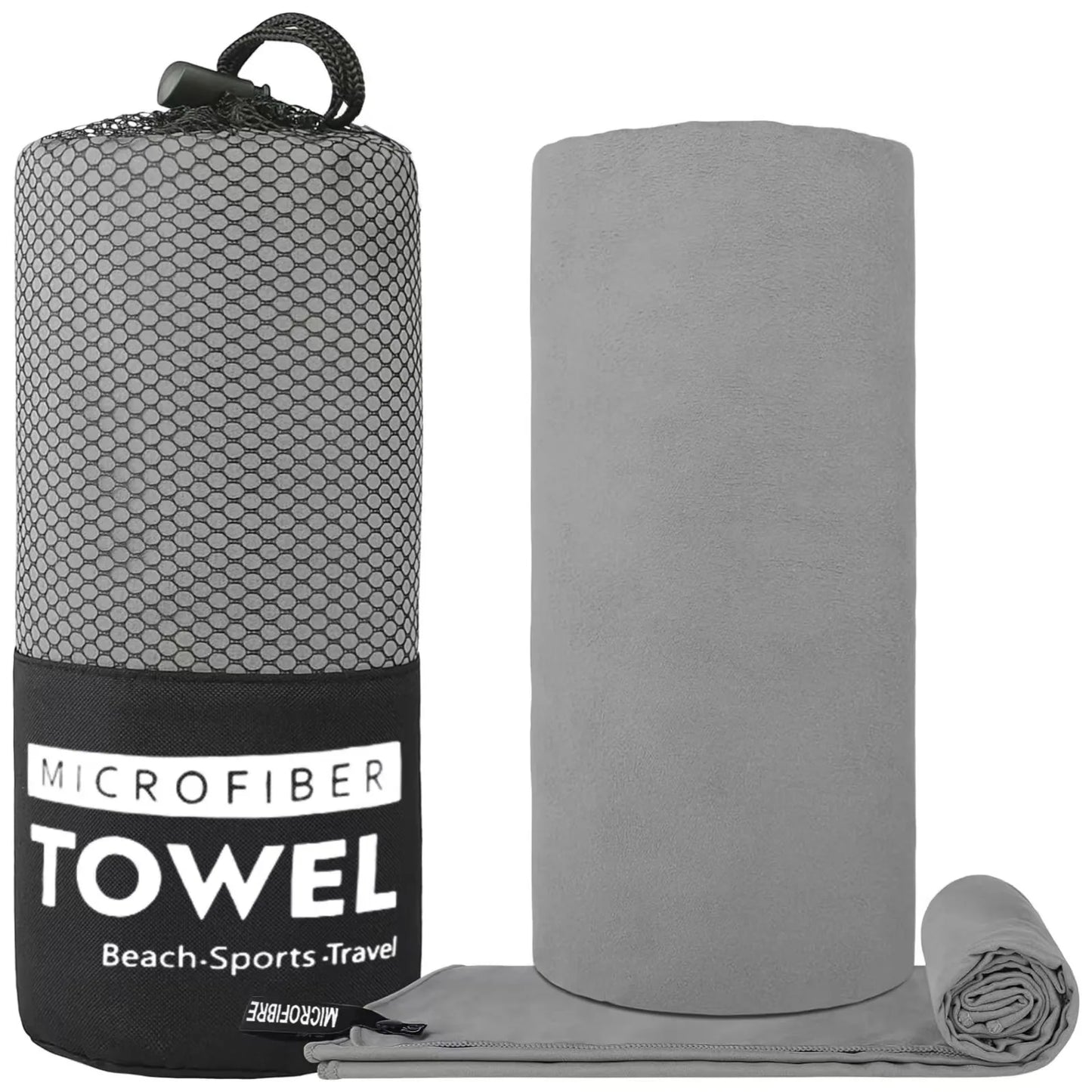 🏖️ Toalha Desportiva de Microfibra – Ideal para Praia, Ginásio e Viagens
