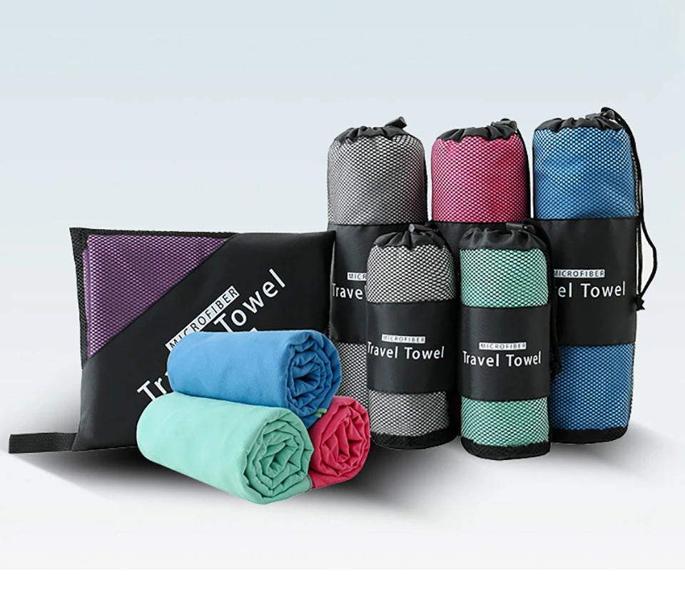 🏖️ Toalha Desportiva de Microfibra – Ideal para Praia, Ginásio e Viagens