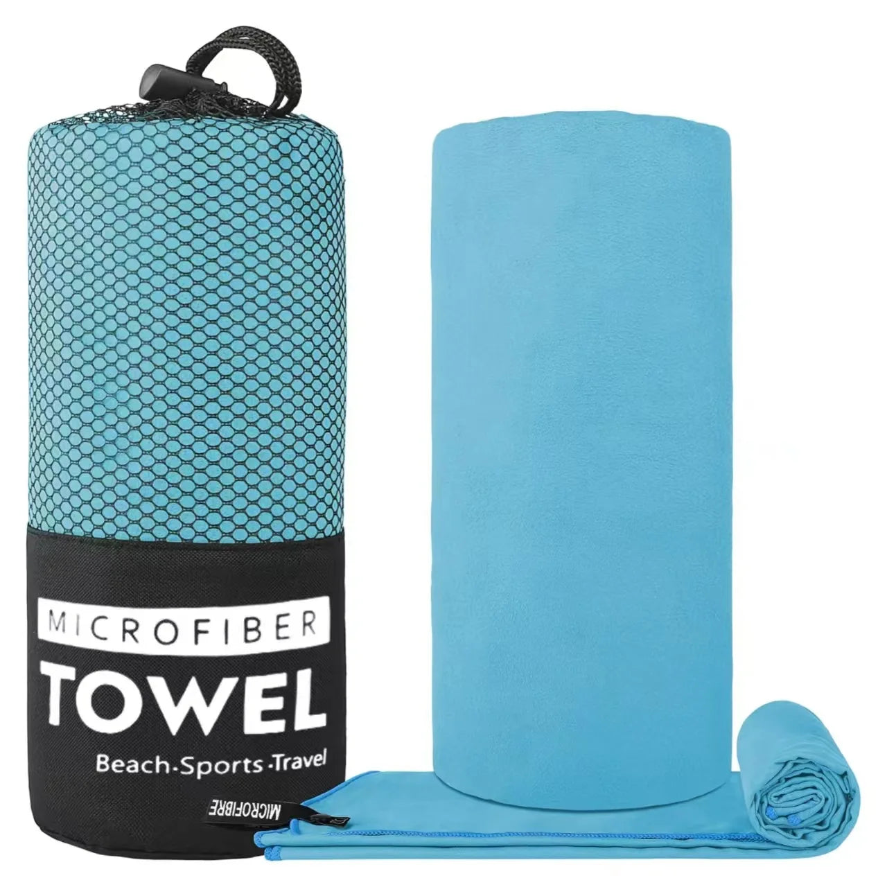 🏖️ Toalha Desportiva de Microfibra – Ideal para Praia, Ginásio e Viagens
