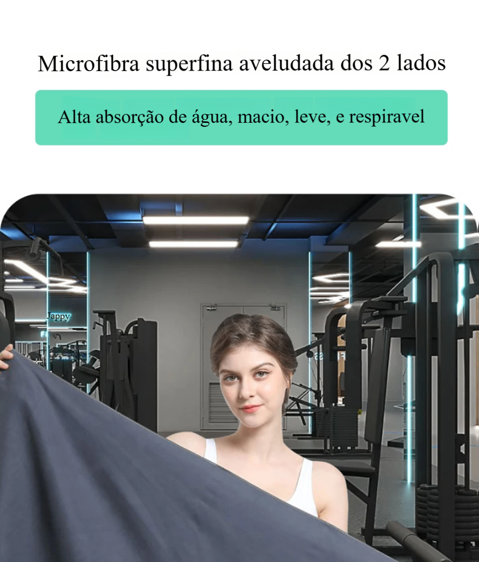 🏖️ Toalha Desportiva de Microfibra – Ideal para Praia, Ginásio e Viagens