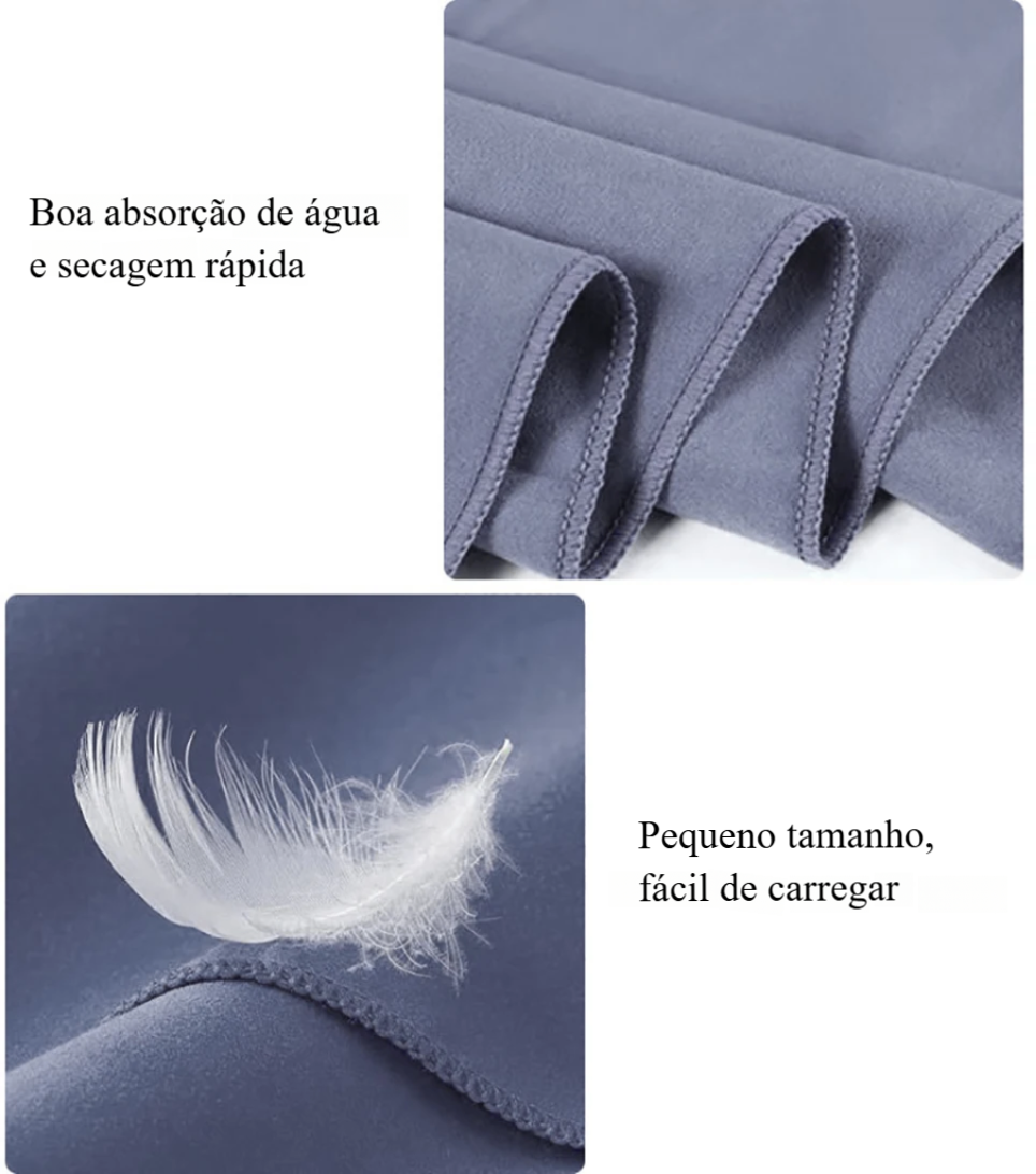 🏖️ Toalha Desportiva de Microfibra – Ideal para Praia, Ginásio e Viagens