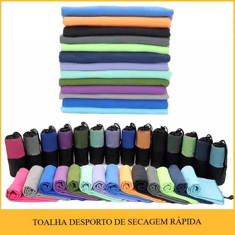 🏖️ Toalha Desportiva de Microfibra – Ideal para Praia, Ginásio e Viagens